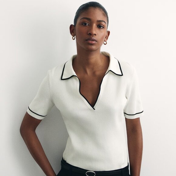 H&M Rib-knit polo shirt - Picture 2 of 8